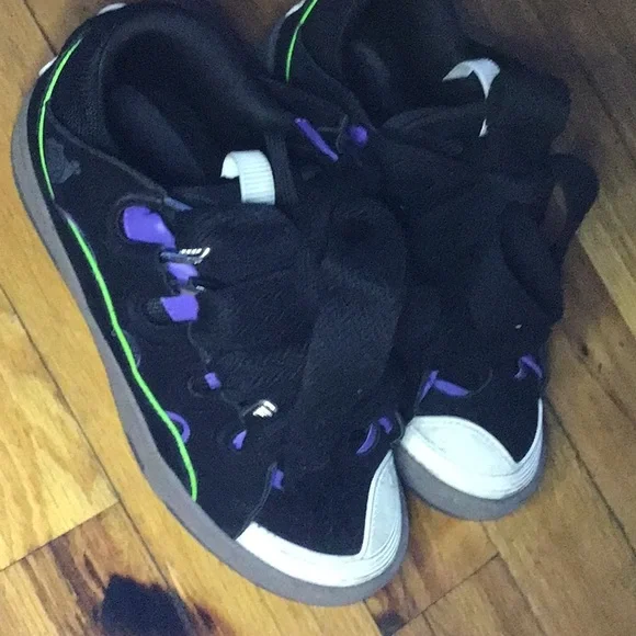 Lanvin shoes purple black and green Lanvin Patchwork Runners - Black - Men|FMSKDNTRVTFL10S1 main image 4